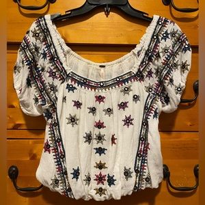 Free People size XS crop top. Multicolored